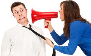 woman yelling