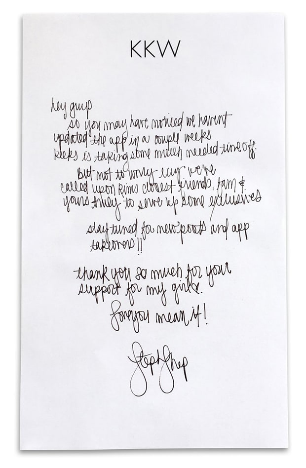 kardashian letter