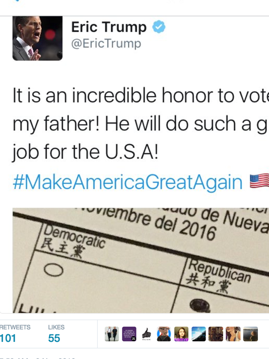 trump son tweet