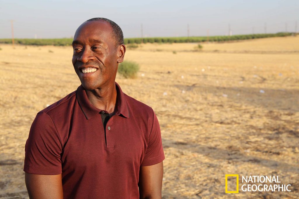 CALIF.- Don Cheadle learns devastating truth behind global groundwater supply and meets Central Valley Farmers. (Photo credit: The Years Project)