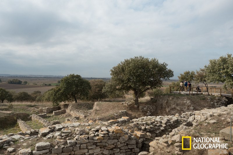 TROY - The crew prepares to shoot at Troy, the fabled setting for Homer's Iliad.  (photo credit: NGT/Matt Hill)